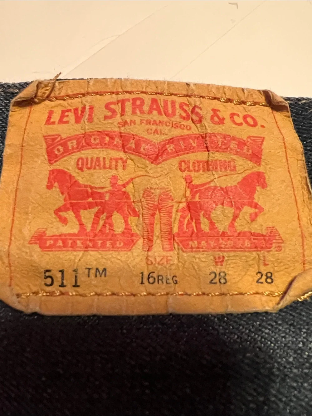 Levi's Men's Dark Indigo Slim 511 Jeans Size 28x28